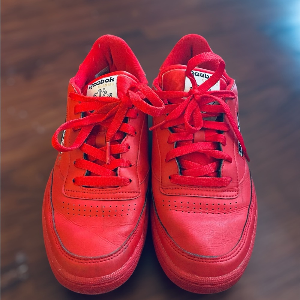 Reebok Bold Red Athletic Shoes